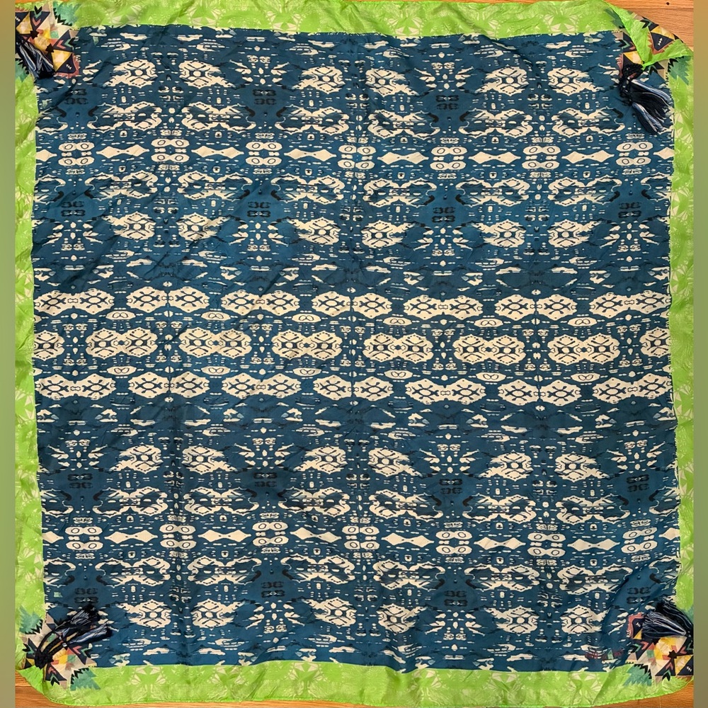 Johnny Was Silk Tassel Scarf